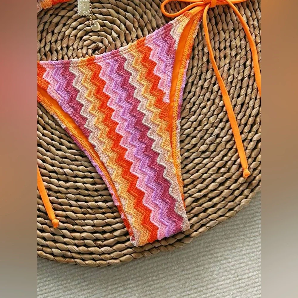 SHEIN Multicolor Zigzag Bikini